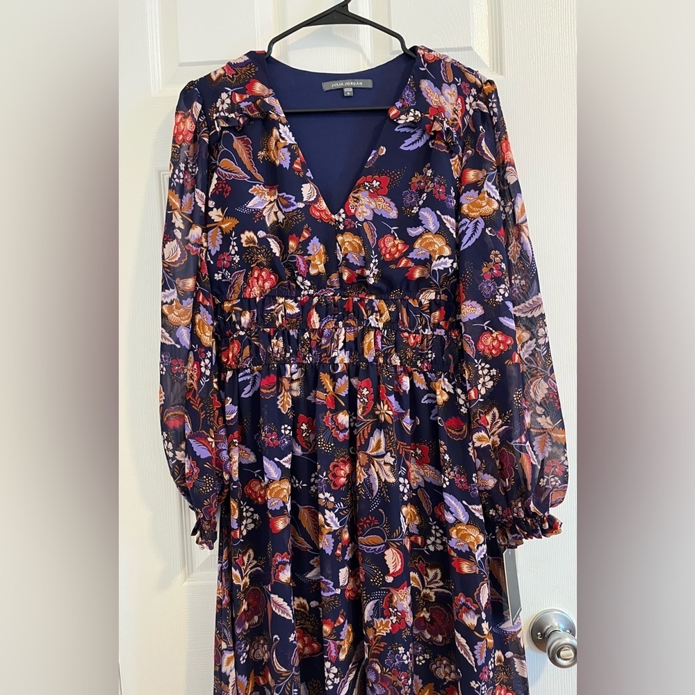 🌸 Julia Jordan Floral Midi Dress – Size 6 - Picture 10 of 12